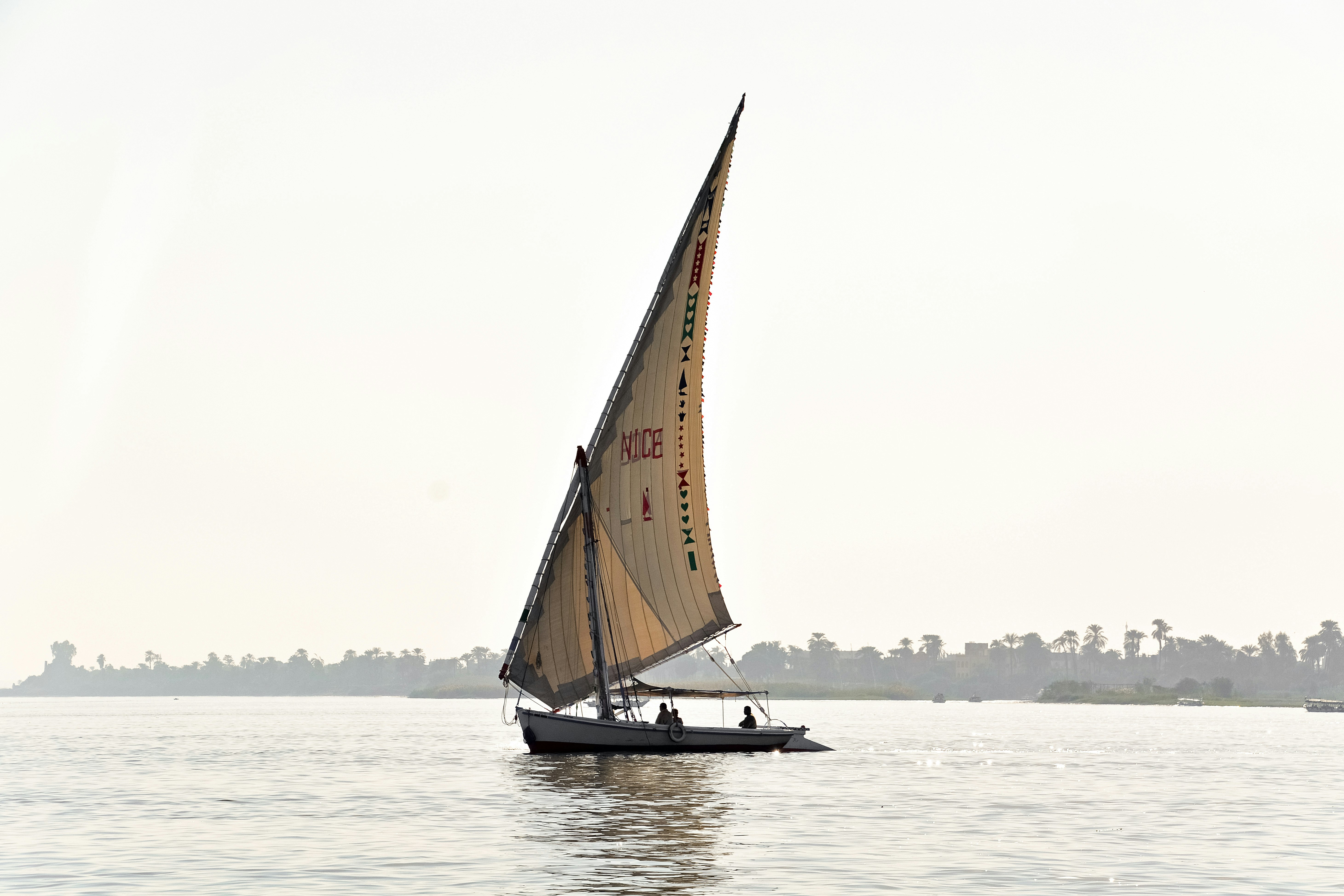 brown and white sail boat on body of water during daytime